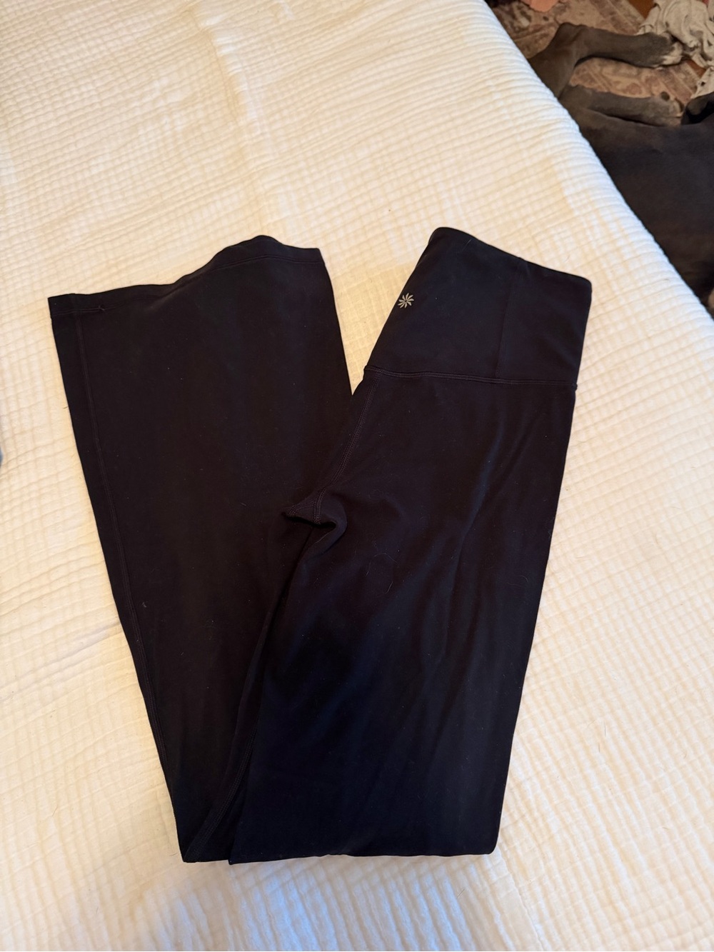 Athleta Black High-Waist Flared Leggings